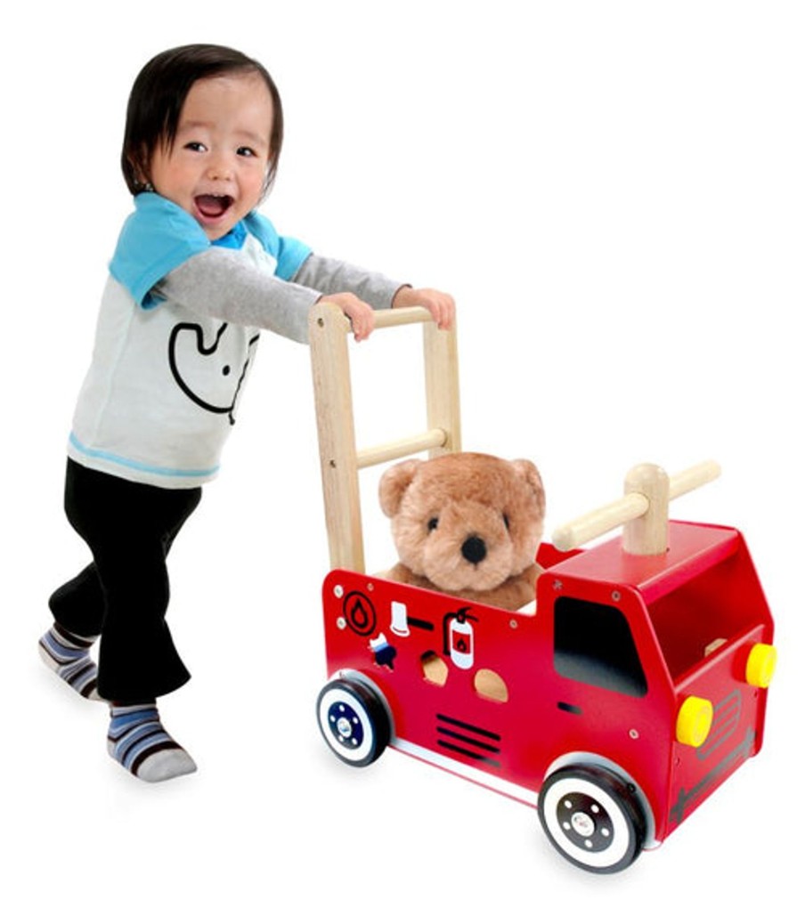 Play + Learn I'm Toy Ride Ons + Push Alongs | Walk And Ride Fire Engine Sorter