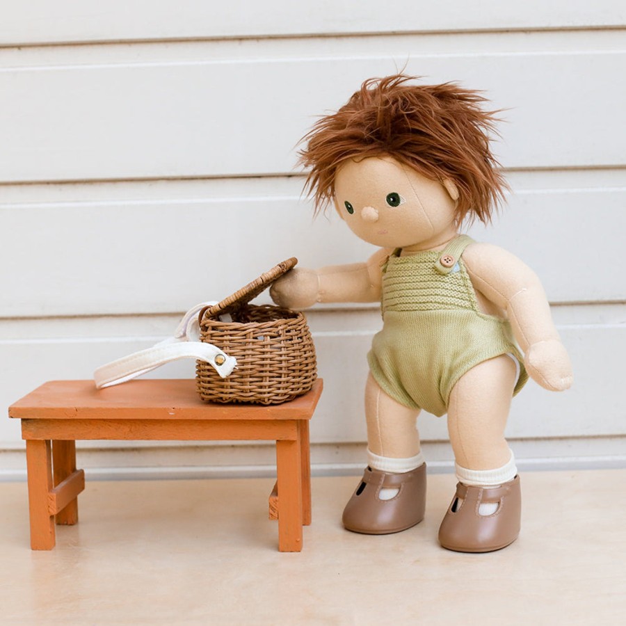 Play + Learn Olli Ella Dolls + Accessories | Olli Ella Dinkum Doll Rattan Dollychari - Natural