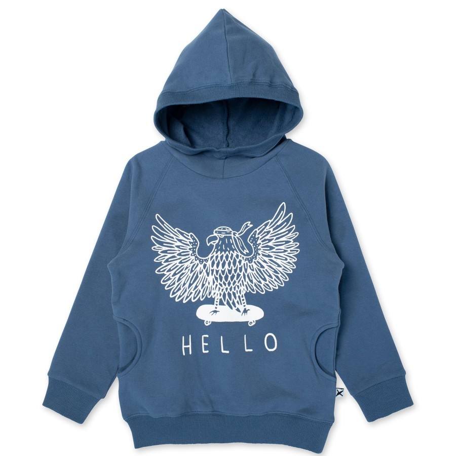 Baby [0-23M] Minti Jumpers | Minti Hello Eagle Furry Hood - Navy