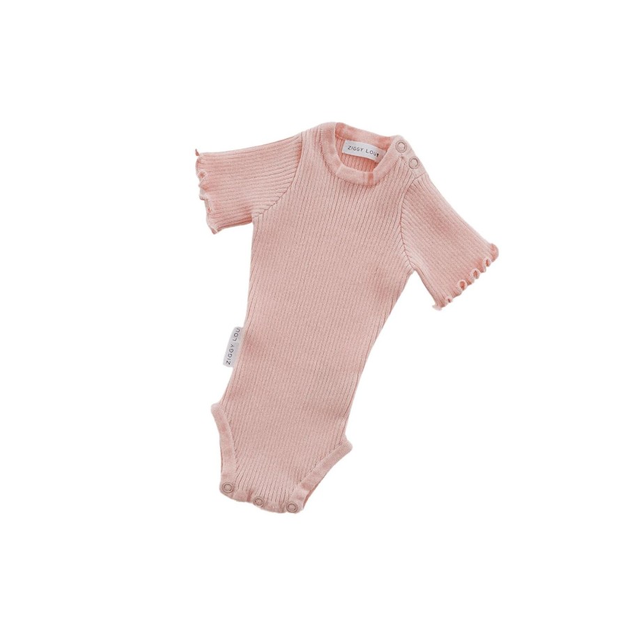 Baby [0-23M] Ziggy Lou Knitwear | Ziggy Lou - Summer Ribbed Bodysuit | Dusk