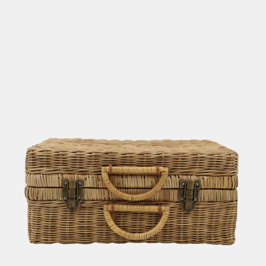 Play + Learn Olli Ella Dolls + Accessories | Olli Ella Rattan Toaty Trunk - Natural