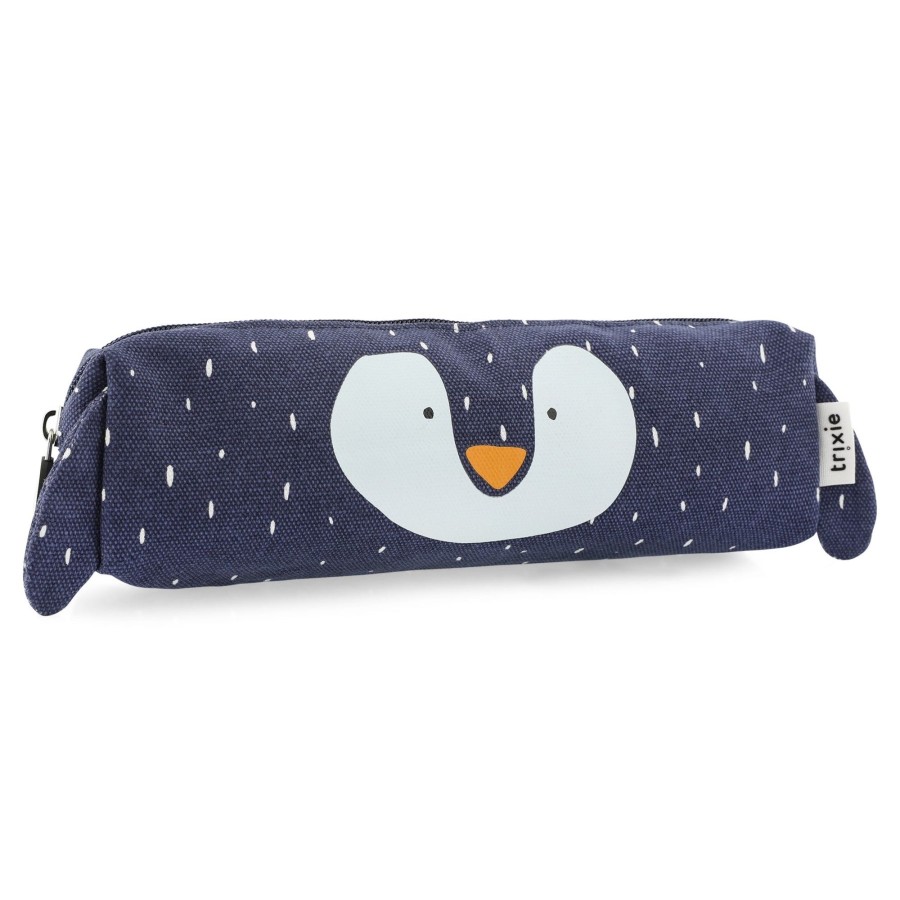 Play + Learn Trixie Stationery | Trixie Long Pencil Case - Mr. Penguin