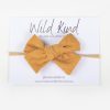 Baby [0-23M] Wild Kind Hair Accessories | Wild Kind Florence Cord Bow Headband - Mustard