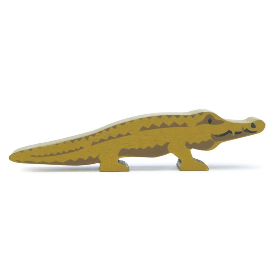 Play + Learn Tenderleaf Wooden Toys | Wooden Safari Animal - Crocodile