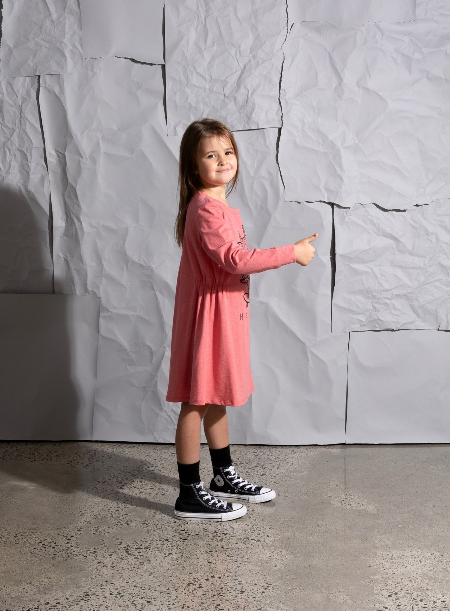 Baby [0-23M] Minti Dresses | Minti Skating Squirrel Dress - Rose Marle