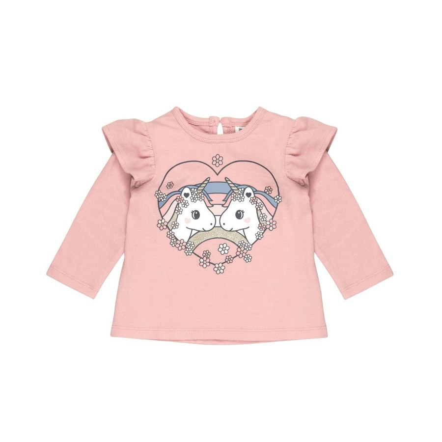 Child [2-14] Huxbaby Tops | Huxbaby Unicorn Heart Frill Top