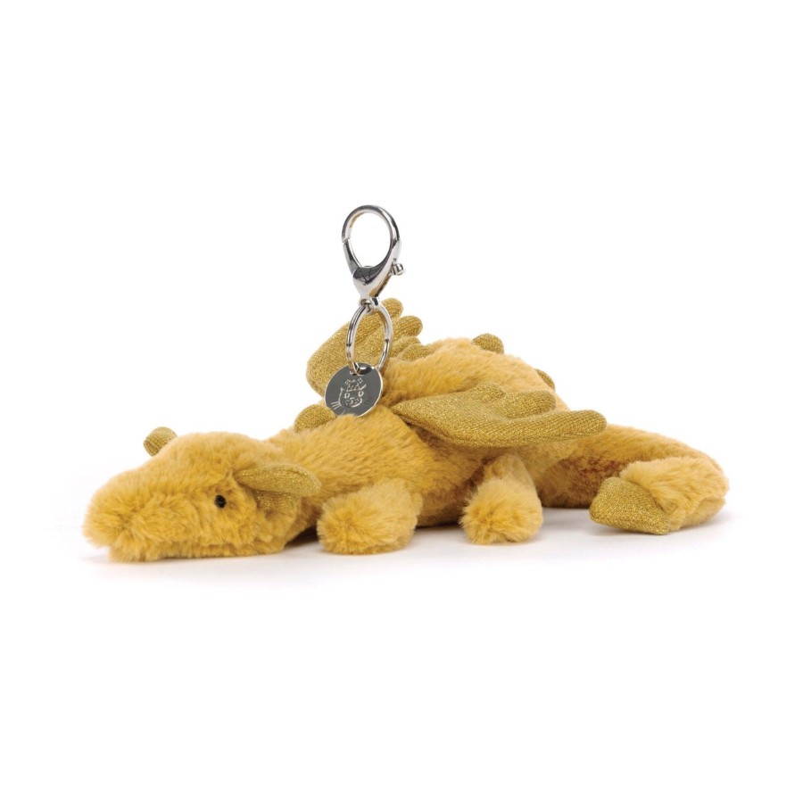 Child [2-14] Jellycat Bags + Mealtime | Jellycat Golden Dragon Bag Charm