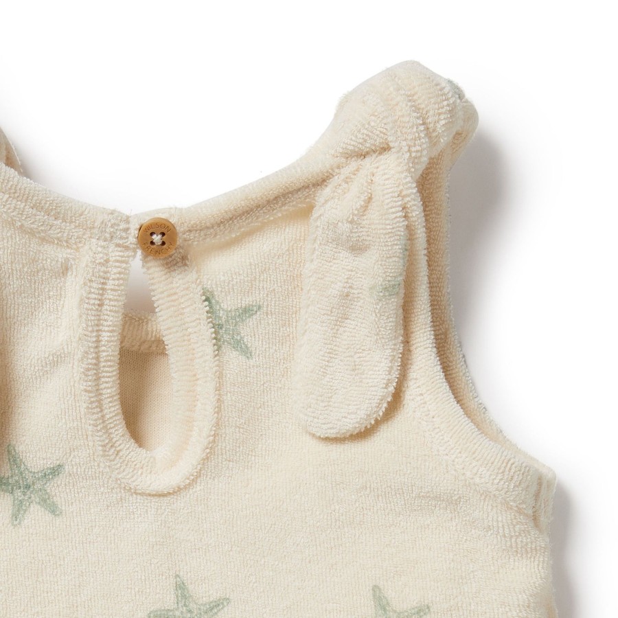 Baby [0-23M] Wilson & Frenchy Tops | Wilson And Frenchy Organic Terry Tie Singlet Tiny Starfish