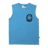 Child [2-14] Minti Tops | Minti Roaring Lion Sleeveless Tee - Sky Wash