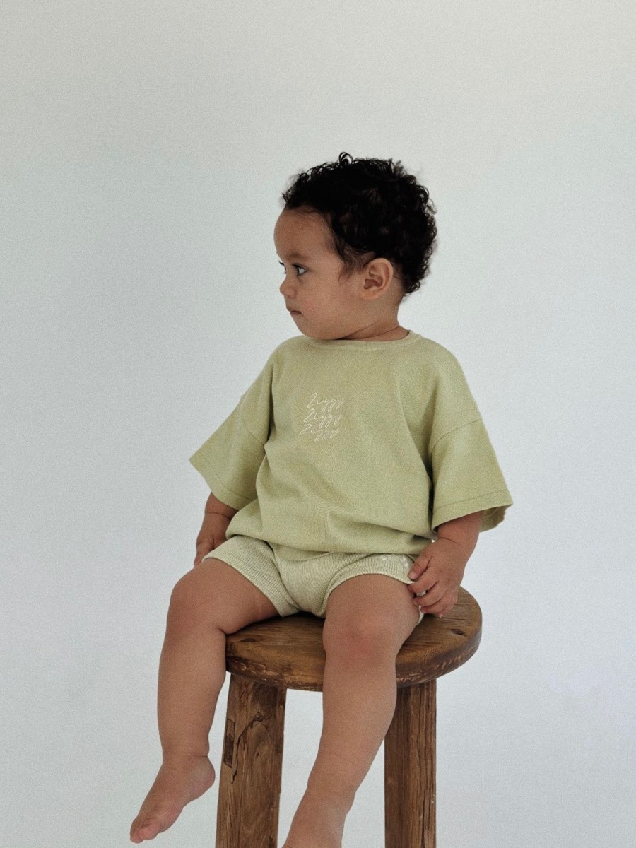 Child [2-14] Ziggy Lou Knitwear | Ziggy Lou - Signature Tee | Lime