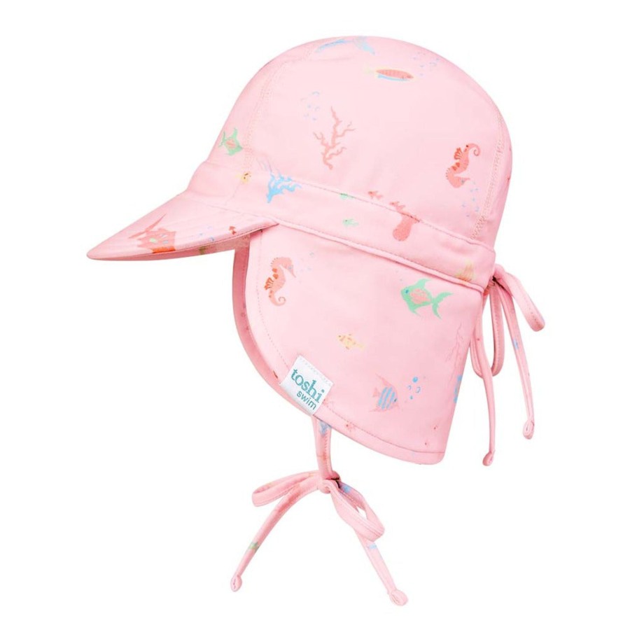 Baby [0-23M] Toshi Swim | Toshi Swim Baby Flap Cap - Coral