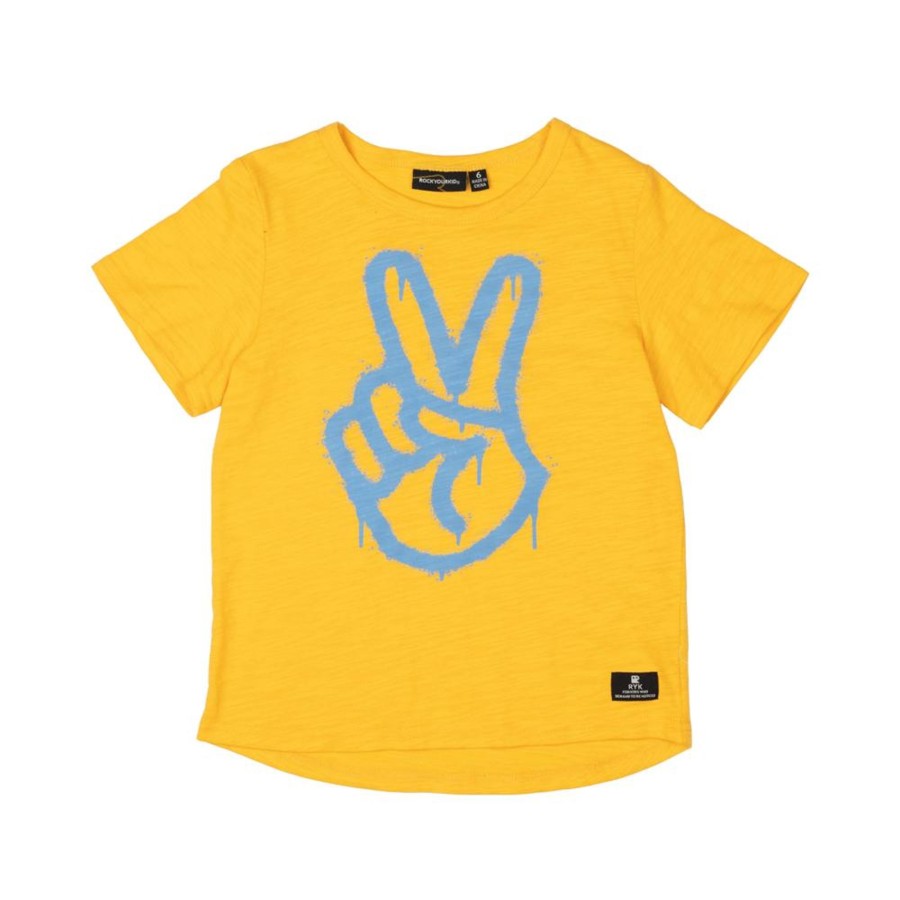 Child [2-14] Rock Your Baby Tops | Rock Your Baby T-Shirt - Peace