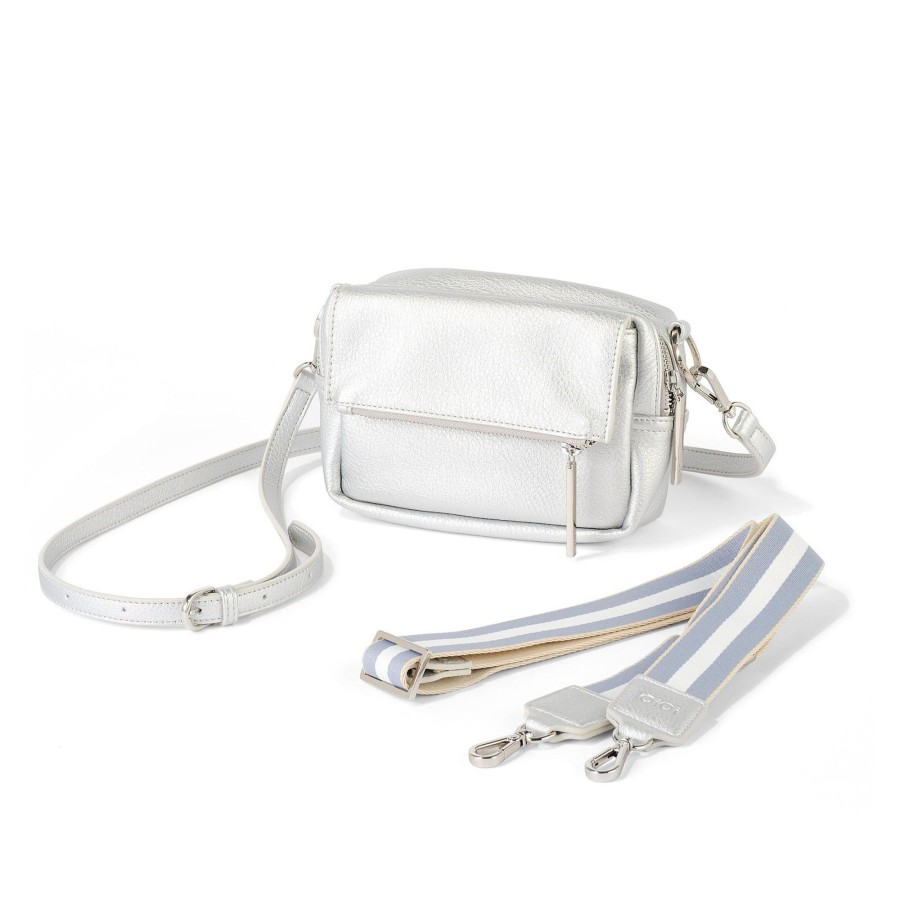 Grown Ups Oi Oi | Oioi Playground Cross-Body Bag Silver Dimple