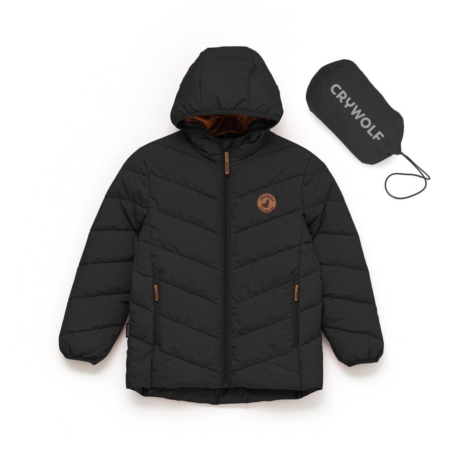 Child [2-14] Crywolf Outerwear | Crywolf Eco-Puffer Jacket - Black