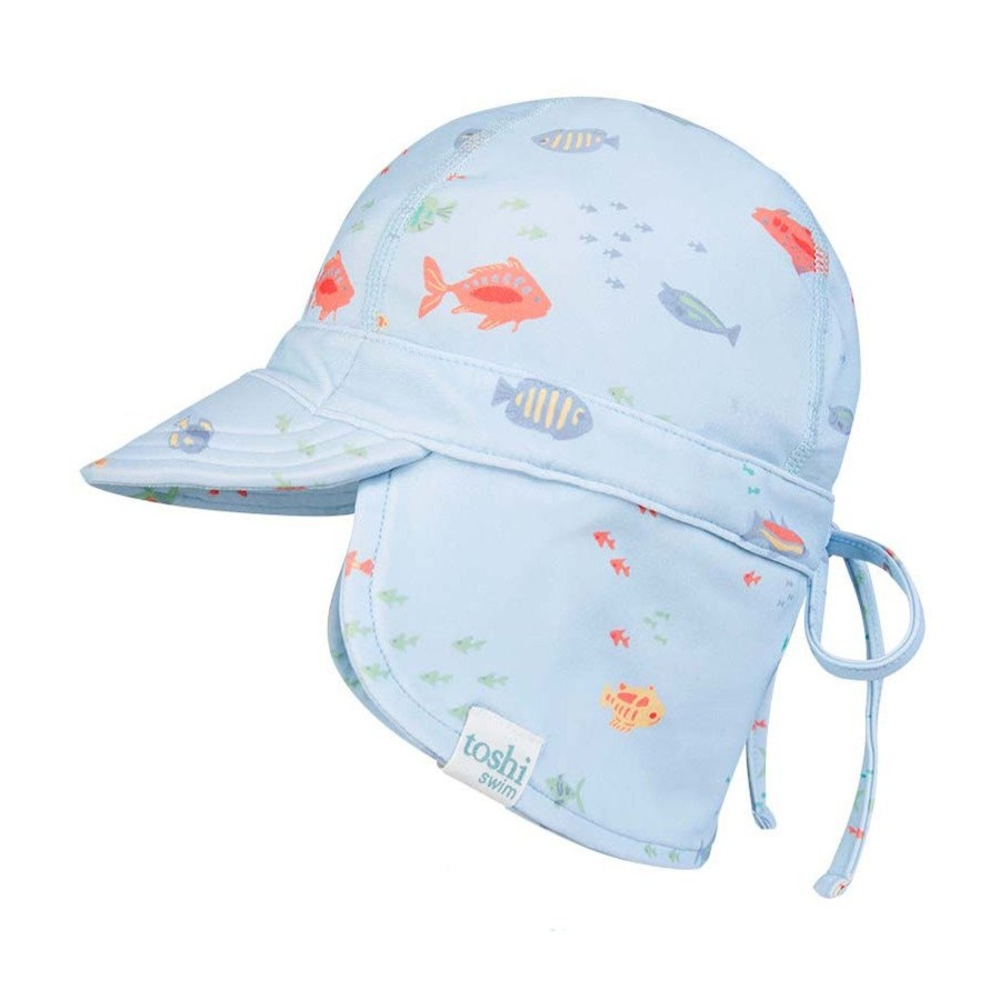 Baby [0-23M] Toshi Hats | Toshi Swim Baby Flap Cap - Reef