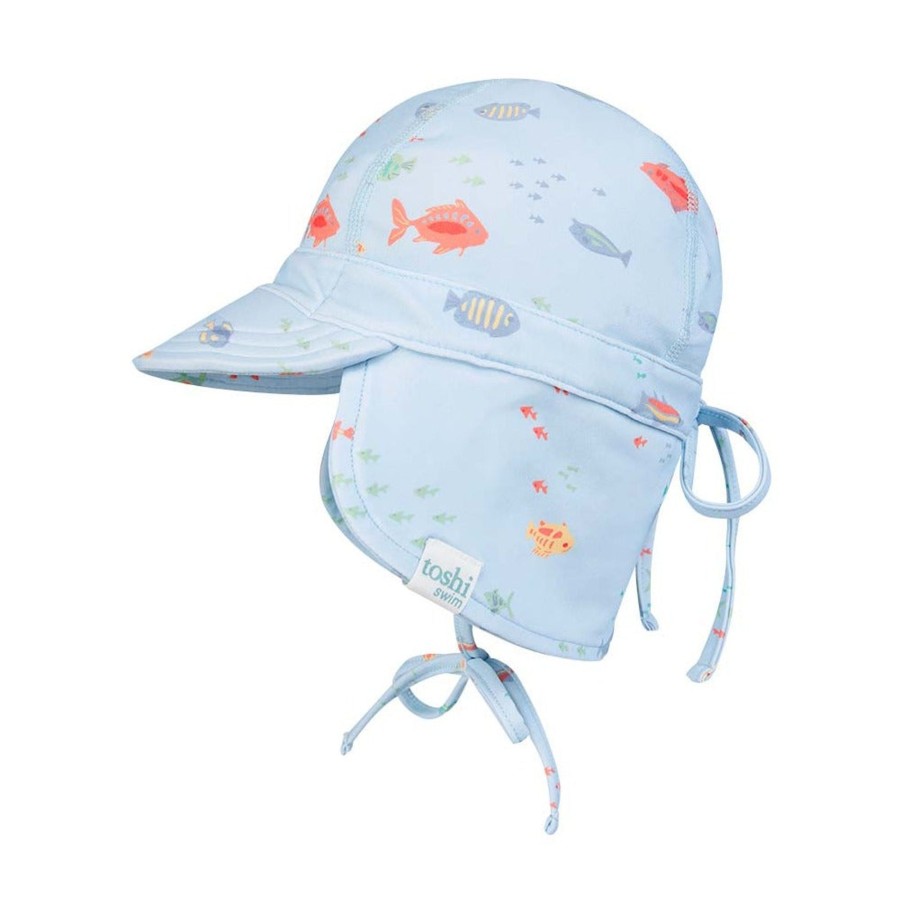 Baby [0-23M] Toshi Hats | Toshi Swim Baby Flap Cap - Reef