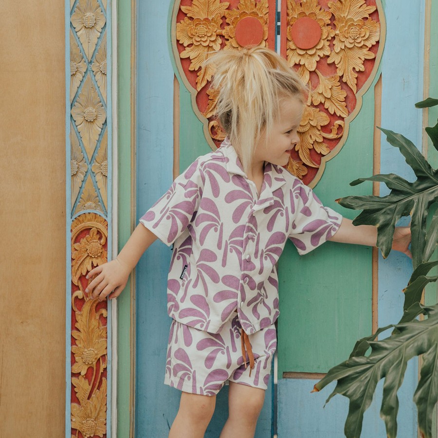 Baby [0-23M] Crywolf Bottoms | Crywolf Resort Set - Lilac Palms