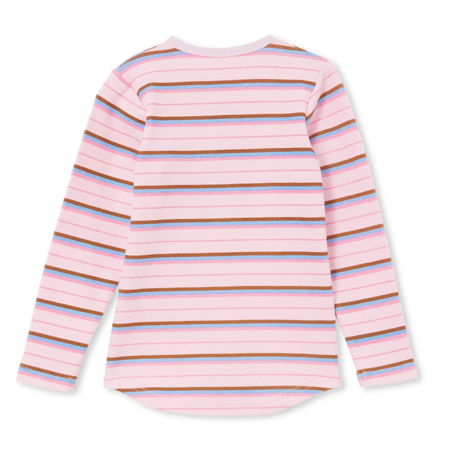 Child [2-14] Milky Tops | Milky Henley - Pink Stripe