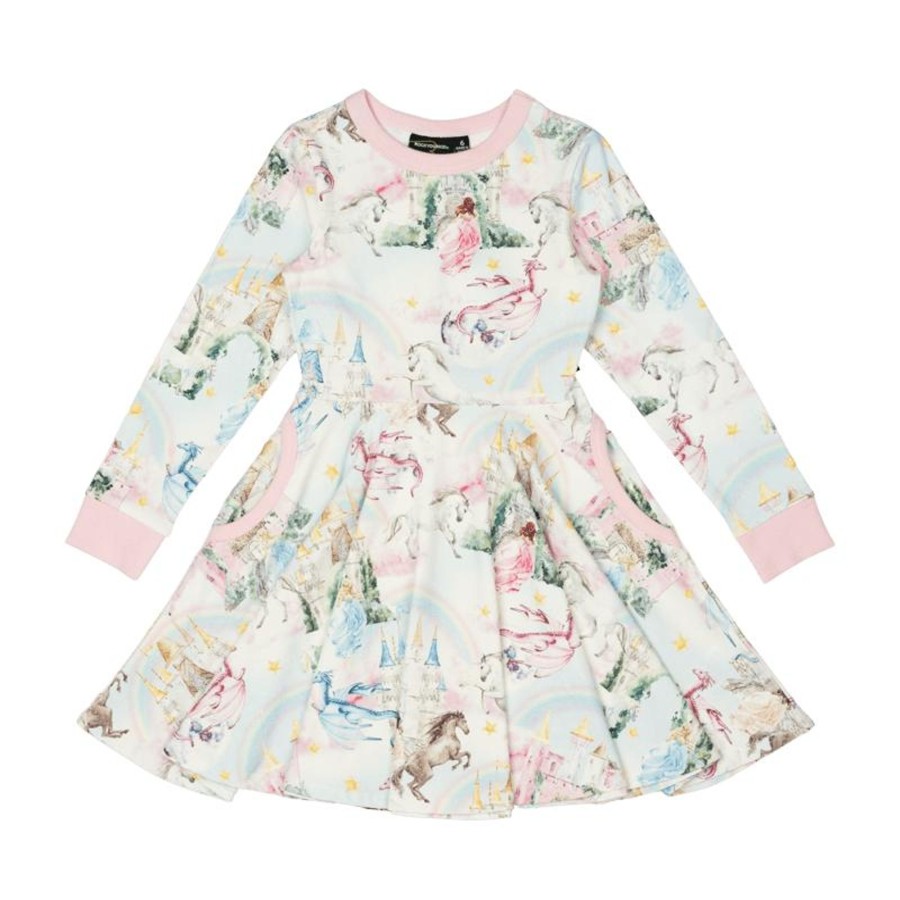 Child [2-14] Rock Your Baby Dresses | Rock Your Baby Fairy Tales Long Sleeve Waisted Dress