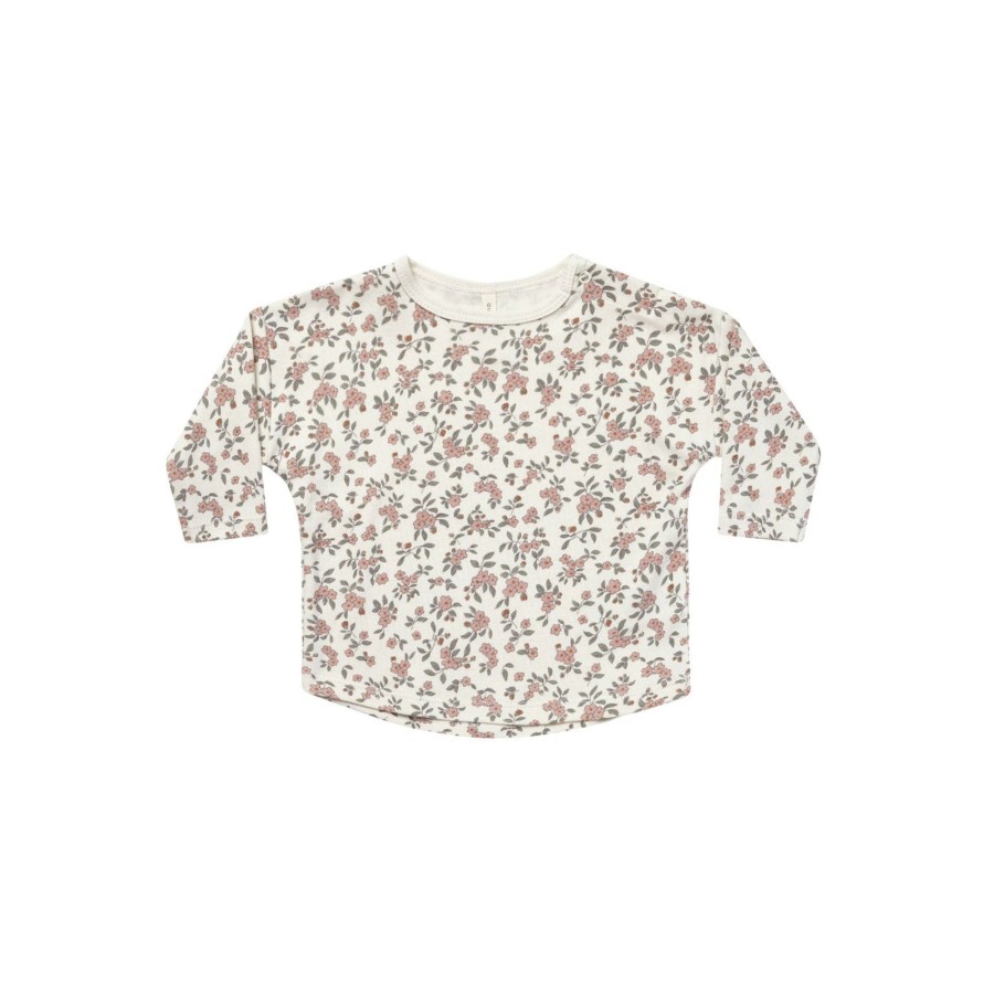 Baby [0-23M] Quincy Mae Tops | Quincy Mae Long Sleeve Tee - Meadow