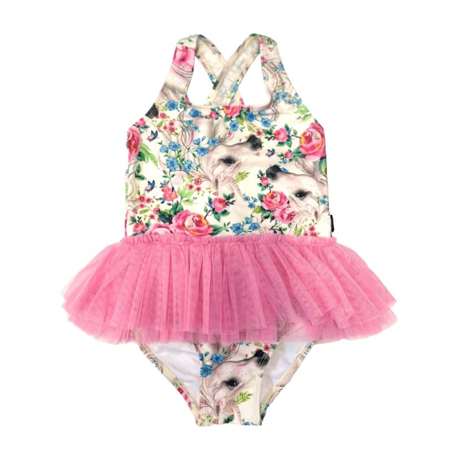 Child [2-14] Rock Your Baby Swim | Rock Your Baby Unicorn Lullaby Tulle One-Piece Swim With Full Lining