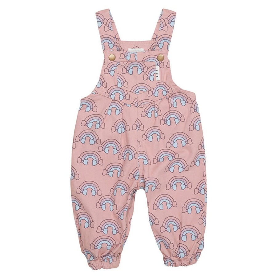 Child [2-14] Huxbaby Overalls + Playsuits | Huxbaby Rainbow Overalls - Dusty Rose