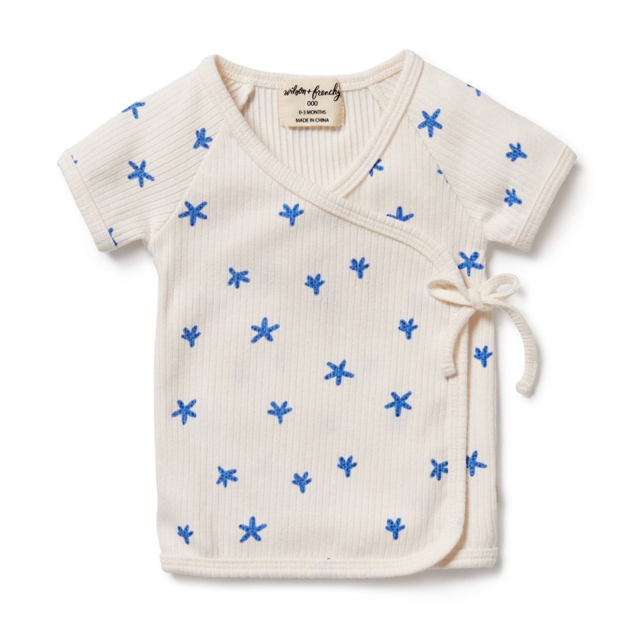 Baby [0-23M] Wilson & Frenchy Tops | Wilson And Frenchy Organic Rib Kimono Top Little Starfish