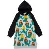 Baby [0-23M] Minti Jumpers | Minti Mer-Cats Furry Hoodie Dress - Grey Marle/Black