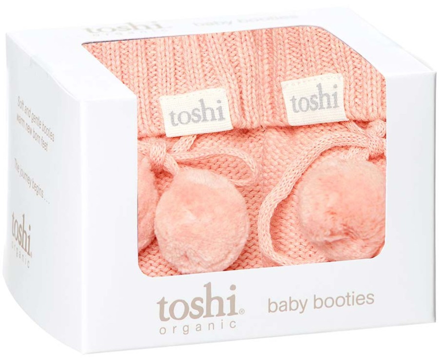 Baby [0-23M] Toshi Booties + Mittens | Toshi Organic Booties - Marley / Blossom