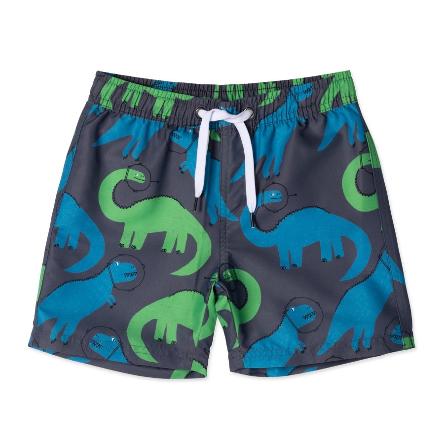 Child [2-14] Minti Bottoms | Minti Space Dinos Boardies - Dark Grey