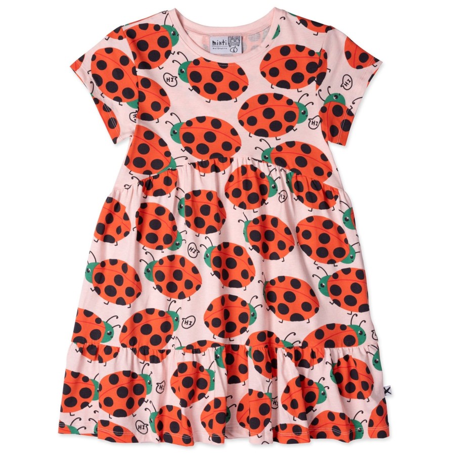 Child [2-14] Minti Dresses | Minti Friendly Ladybirds Dress - Pink Marle