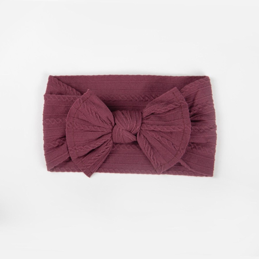 Child [2-14] Wild Kind Hair Accessories | Wild Kind Ayla Wide Bow Headband - Grape