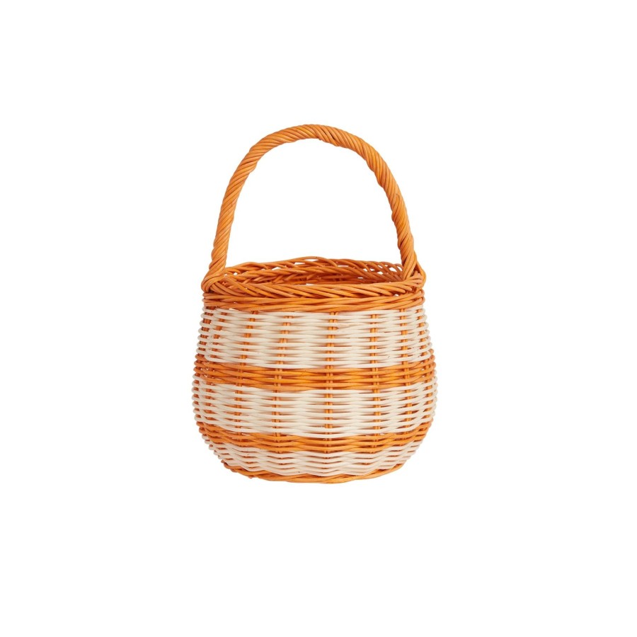 Play + Learn Olli Ella Dolls + Accessories | Olli Ella Rattan Berry Basket - Striped