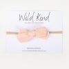 Child [2-14] Wild Kind Hair Accessories | Wild Kind Dorothy Linen Bow Headband - Pink Lemonade