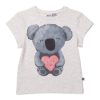 Child [2-14] Minti Tops | Minti Koala Love Tee - White Marle