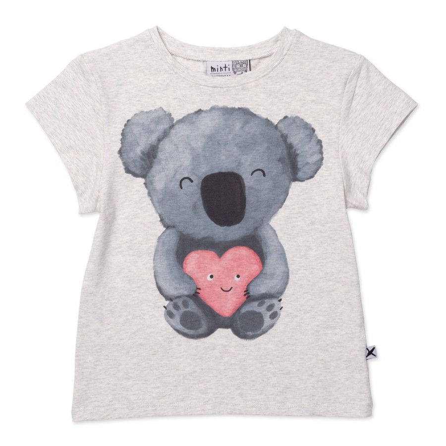 Child [2-14] Minti Tops | Minti Koala Love Tee - White Marle