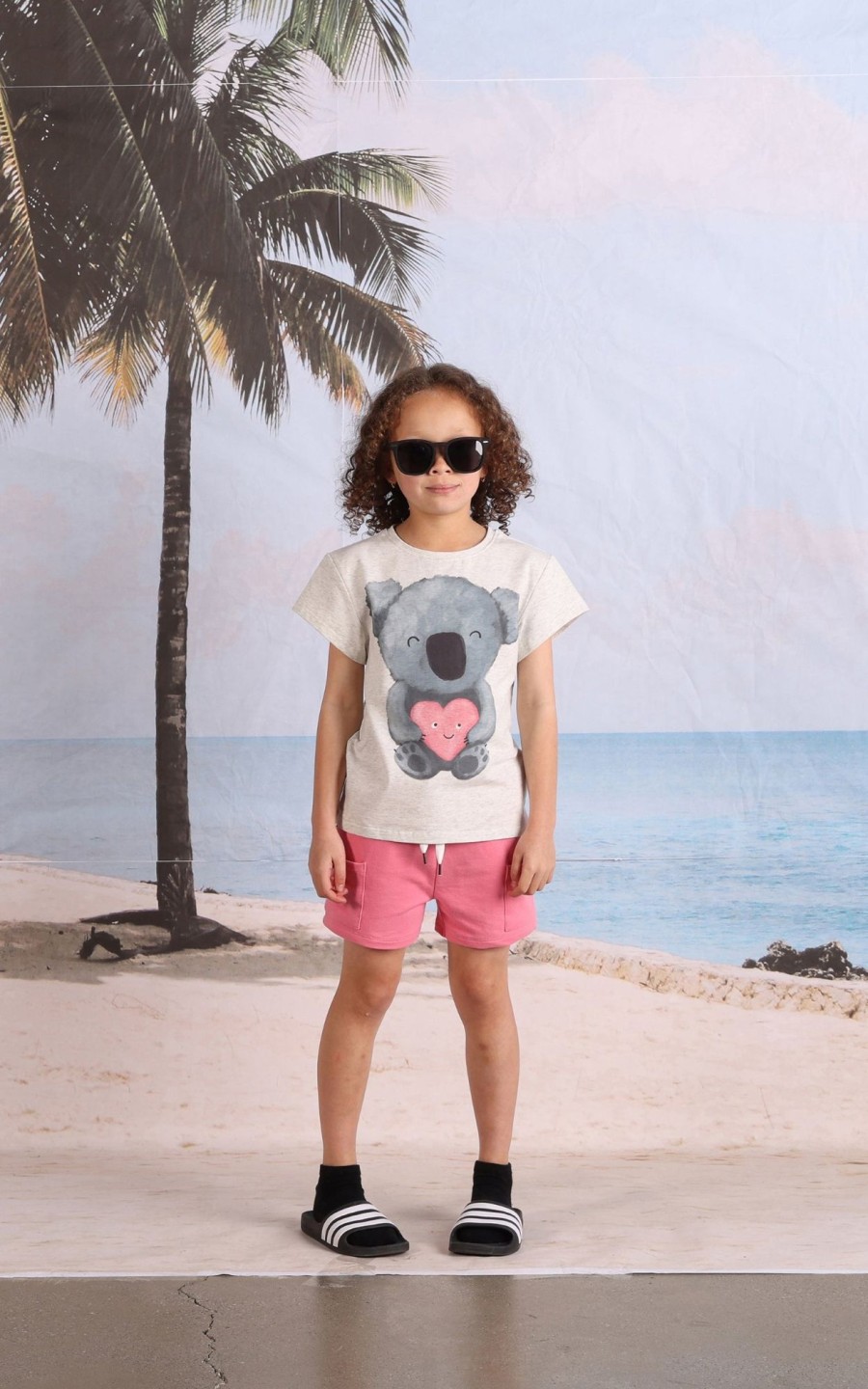 Child [2-14] Minti Tops | Minti Koala Love Tee - White Marle