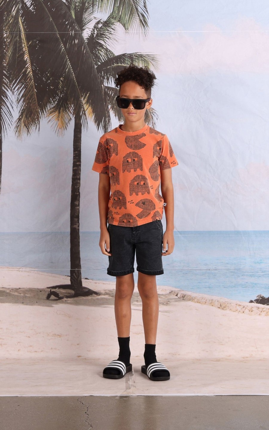 Child [2-14] Minti Bottoms | Minti Soft Feel Denim Short - Washed Black