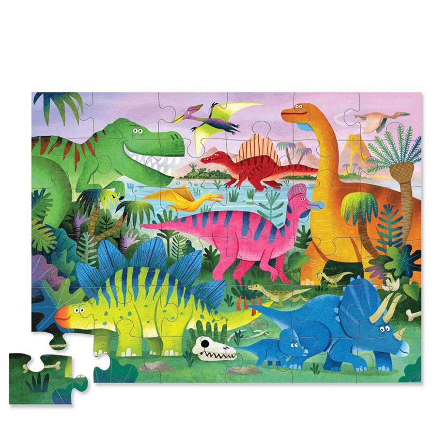 Play + Learn Crocodile Creek Puzzles | Classic Floor Puzzle 36 Piece - Dino Land