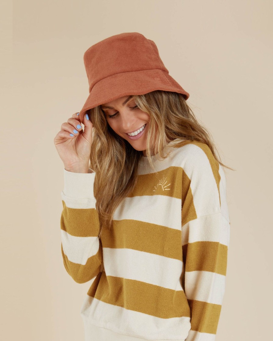 Grown Ups Rylee + Cru | Rylee + Cru Mama Terry Bucket Hat - Terracotta