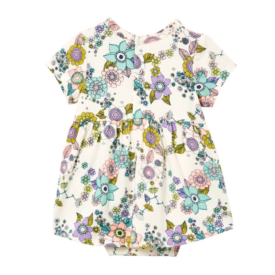 Baby [0-23M] Milky Dresses | Milky Daisy Chain Baby Dress - Off White