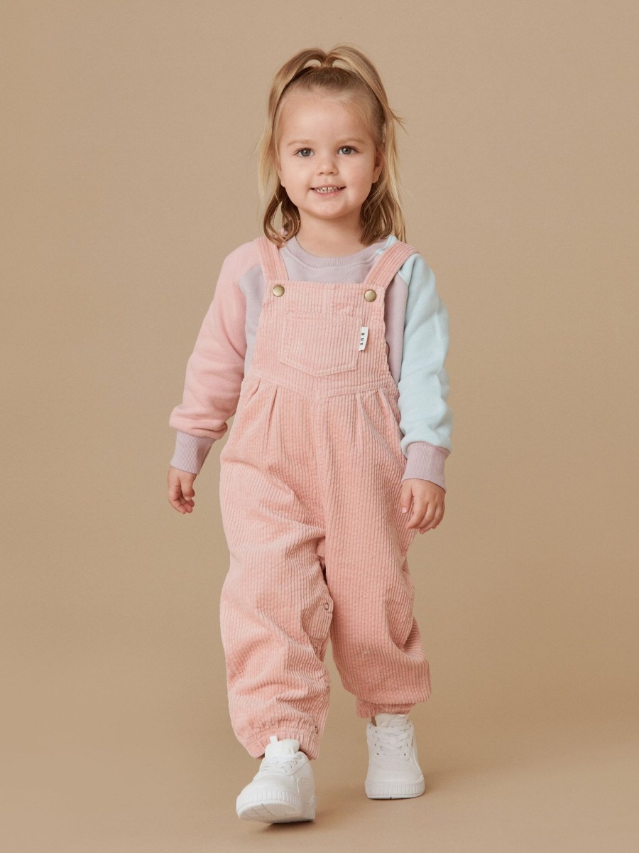 Child [2-14] Huxbaby Overalls + Playsuits | Huxbaby Cord Overalls - Rosebud