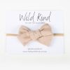 Baby [0-23M] Wild Kind Hair Accessories | Wild Kind Florence Cord Bow Headband - Oatmeal