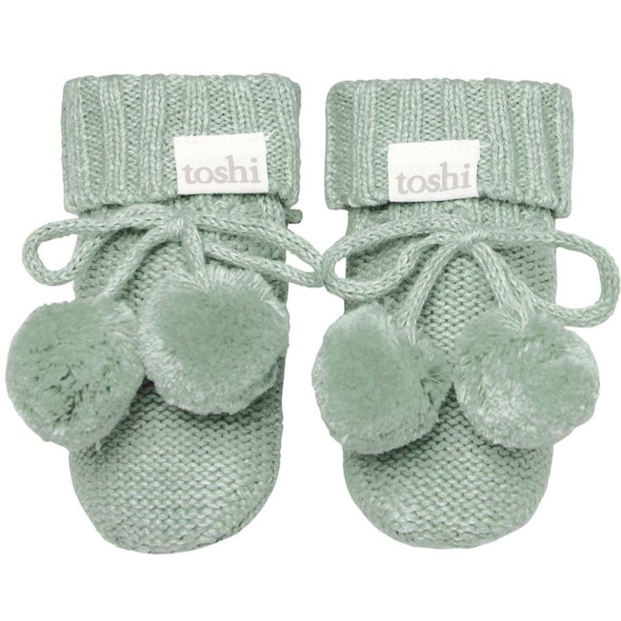 Baby [0-23M] Toshi Booties + Mittens | Toshi Organic Booties - Marley / Jade