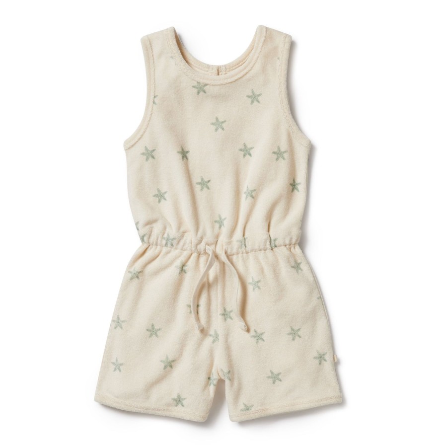 Child [2-14] Wilson & Frenchy Overalls + Playsuits | Wilson And Frenchy Organic Terry Playsuit Tiny Starfish