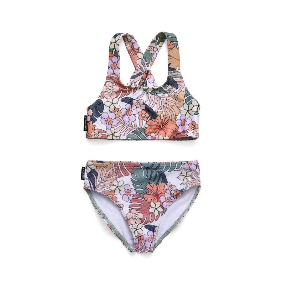 Child [2-14] Crywolf Swim | Crywolf Bikini Tropical Floral