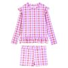 Child [2-14] Milky Swim | Milky Neon Gingham Rashie Set - Pink/Lilac