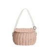 Play + Learn Olli Ella Dolls + Accessories | Olli Ella Mini Rattan Chari Bag - Rose