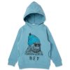 Baby [0-23M] Minti Jumpers | Minti Hey King Kong Furry Hood - Muted Blue