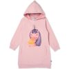 Baby [0-23M] Minti Dresses | Minti Magical Friends Furry Hoodie Dress - Muted Pink